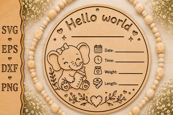 Download Baby Milestone Sign Laser Cut File - Stone Collection